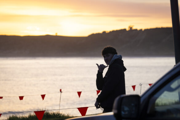 Injured surfer Will Hardie drafted into the judge's box. 